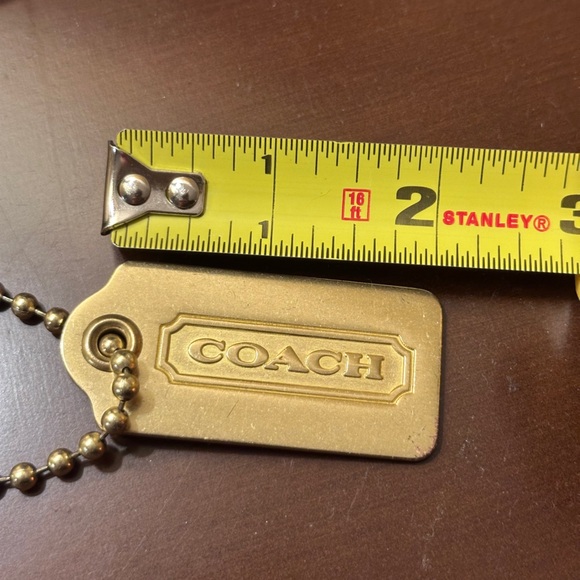 Coach Gold Metal Hangtag rare Y2K era Medium size - Picture 6 of 12